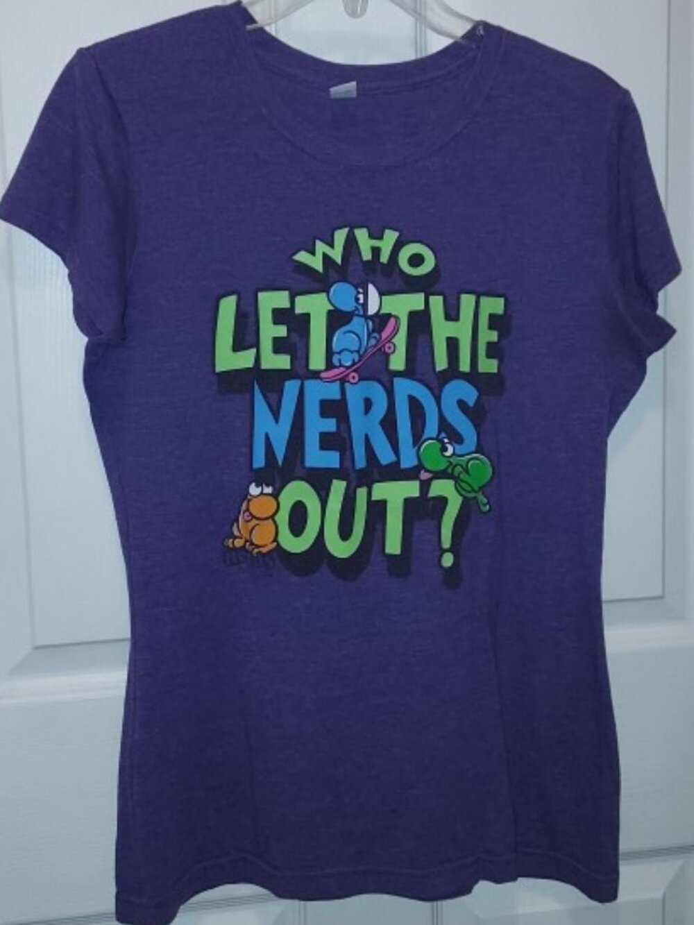 WHO LET THE NERDS OUT? 🤓🍭🍬 SHIRT Willy Wonka Junior 2XL XXL